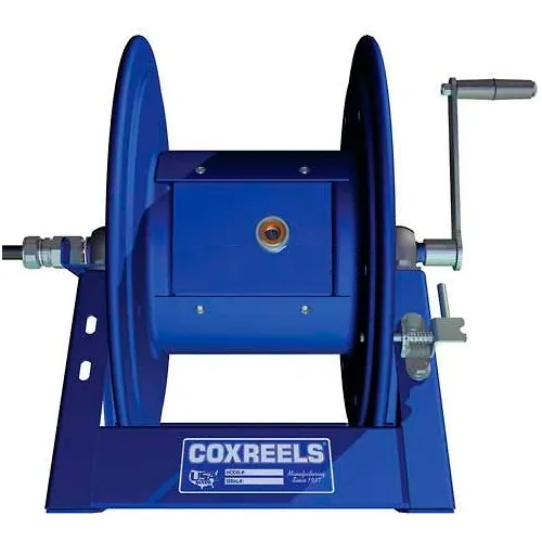 Coxreels 1125PCL-8-C HD Motorized Power Cord Reel: 250'/12 Ga. & 200'/10  Ga, 30 Amps w/ Hand Crank