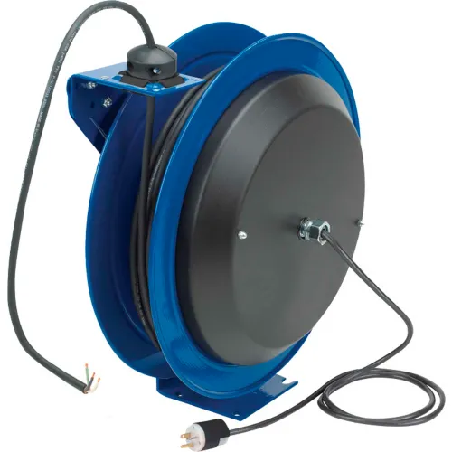 Coxreels EZ-PC13-5012-B Safety Series Spring Rewind Power Cord Reel: Quad  Industrial 50' Cord,12 AWG