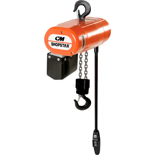 CM Shopstar Electric Chain Hoist, 600 lbs., 10' Lift, 8 FPM, 115160