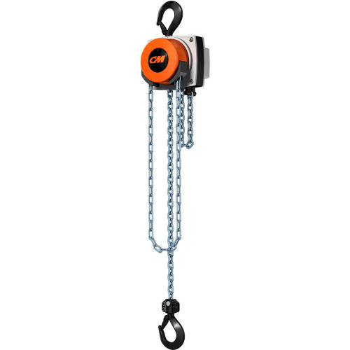 CM Hurricane 360° Hand Chain Hoist, 1 Ton, 10 Ft. Lift