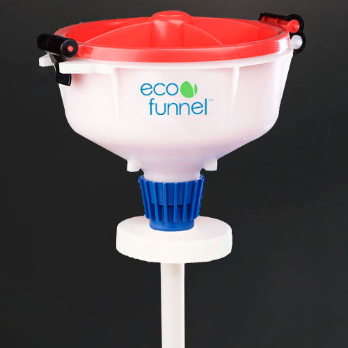 ECO Funnel® EF-3009 8" ECO Funnel with 100mm Cap Adapter, Red Lid