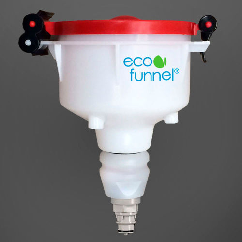 ECO Funnel® EF-4-38-006N 4" ECO Funnel with Polypropylene Quick Disconnect Adapter, Red Lid