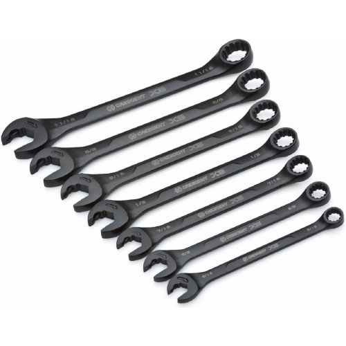 Crescent CX6RWS7 Combination Wrench Set with Ratcheting Open-End and Static Box-End, 7-Piece