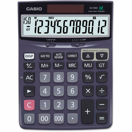 Casio&#174; DJ120D Calculator, 12-Digit LCD
