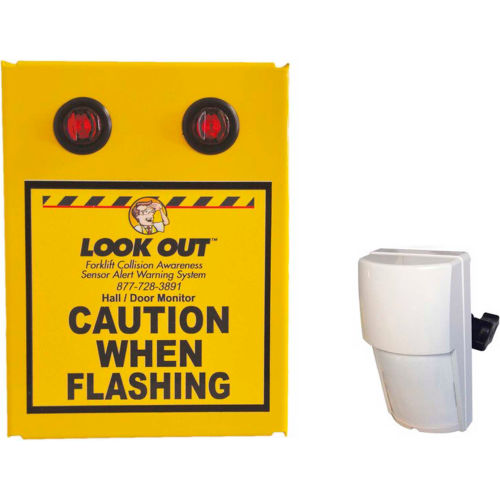 Collision Awarness Dual Use (Indoor/Outdoor) Small Yellow Box, 2 Lights, 1 Exterior Sensor, 15' Cord