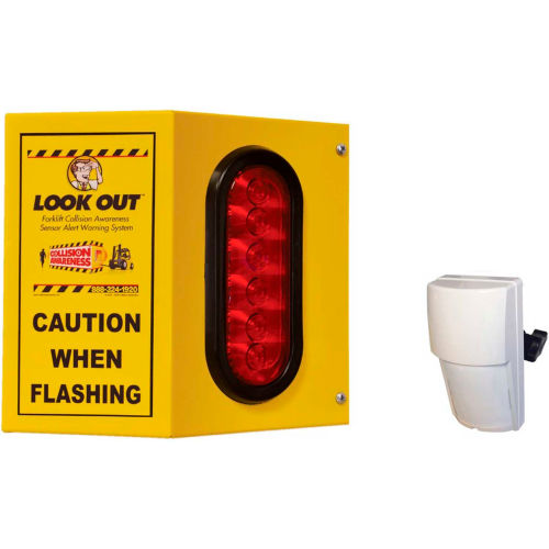 Collision Awarness Dual Use (Indoor/Outdoor) Large Yellow Box, 1 Light, 1 Exterior Sensor, 15' Cord
