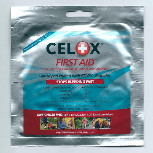 CELOX&#153; Hemostatic Gauze Pad, 8&quot; x 8&quot; Pad, 0711GZP