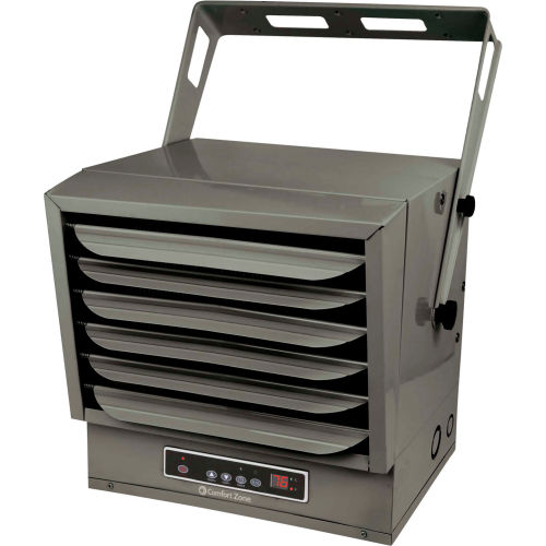 Comfort Zone Ceiling Mounted High Output Fan Forced Industrial Fan Heater Furnace W Remote Control