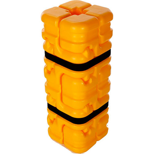 Column Sentry® FIT Column Protector 4" x 4" Square Opening, 43" H, Small, Yellow