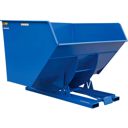 Heavy Duty Steel Self Dumping Forklift Hopper W Bump Release 5 Cu Yd 6000 Lbs Cap Blue 1562