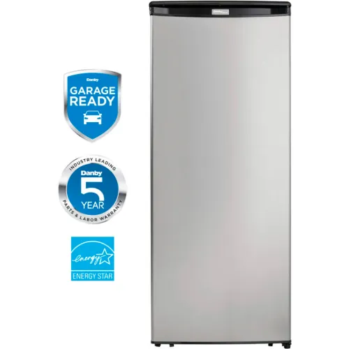 Danby® Upright Freezer, 8.5 Cu.Ft. Capacity, Black & Silver