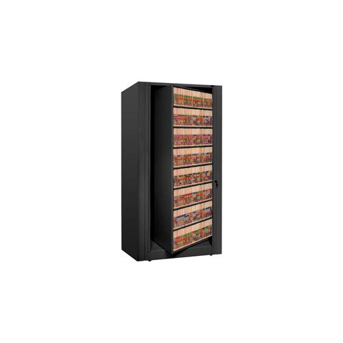 Rotary File Starter Unit, Legal, 7 Shelves, Black