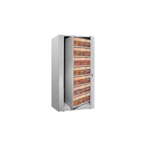 Rotary File Starter Unit, Letter, 6 Shelves, Light Gray