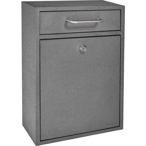Mail Boss Epoch Wall Mount Locking Drop Box 7415 11-1/4"W x 4-3/4"D x 16-1/4"H Granite