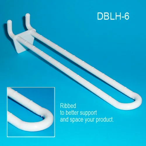 Double Prong Hook White Plastic Pegboard/Slatwall Merchandising Hook –  Direct Bazaar