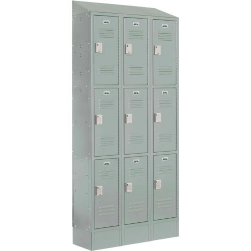 Digilock® LockUp 3-Tier 9 Door Electronic Locker w/Louver Door, 12