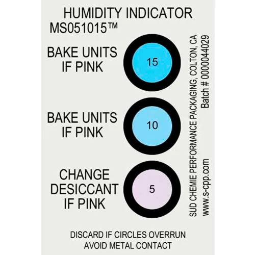 Humidity Indicator Cards — Hydrosorbent Desiccant Dehumidifiers