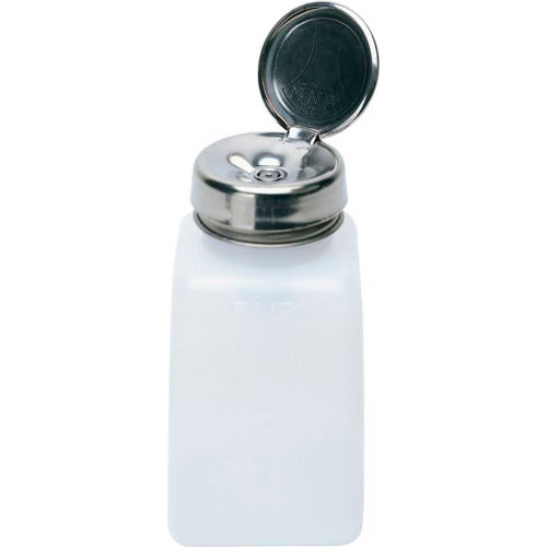 Menda 35309 Square Natural HDPE Liquid Dispenser with One-Touch Pump, 6 oz.