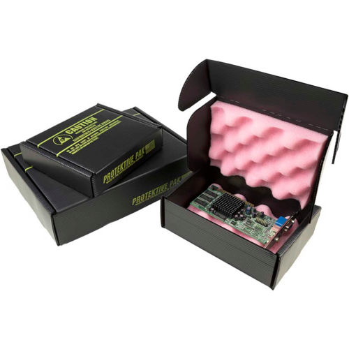 Plastek Circuit Board Shipper, w/Pink Foam, 7"L x 5"W x 2-1/2"H