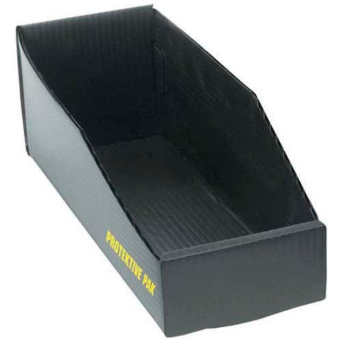Protektive Pak 38906 Plastek ESD Open Bin Box, 8"W x 18"D x 4"H - Pkg Qty 5