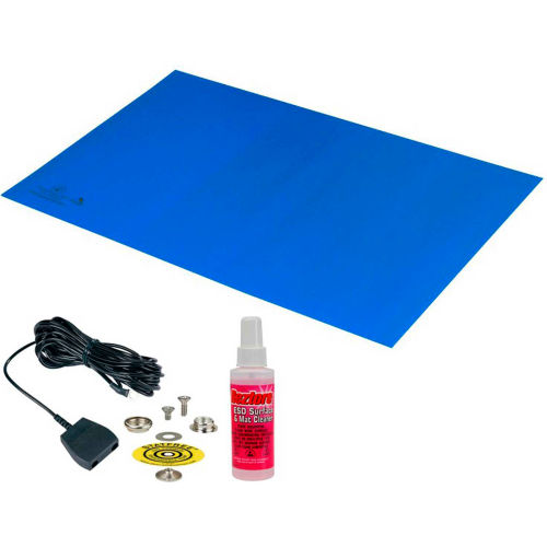 Desco Statfree Z2™ 42470 Dissipative 3-Layer Vinyl Mat Kit 24"D x 36"W - Gray