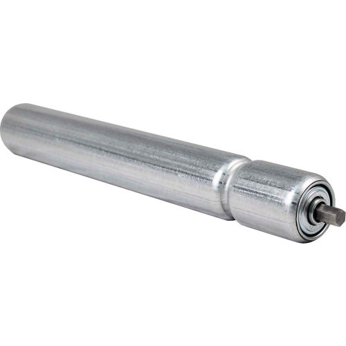 1.9" Dia. x 16 Ga. Galvanized Single Grooved Roller 37824-28-GP for 28" O.A.W. Omni Conveyors