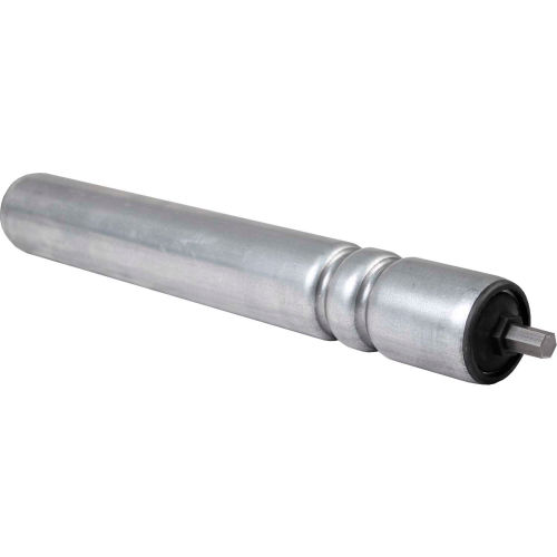 1.9&quot; Dia. x 16 Ga. Galvanized Double Grooved Roller 42076-17-GP for 17&quot; O.A.W. Omni Conveyors