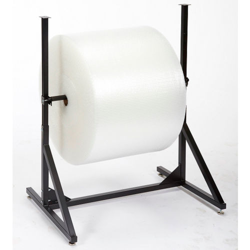 Dehnco Roll Stand for 50&quot; Material Width, 300 Lbs Capacity, Black & White