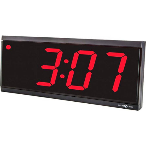 Pyramid DIG-4B Independent LED Digital Clock with 6' Cord - 4-Digit, 4" Numerals