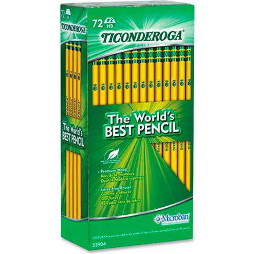 Dixon Ticonderoga No.2 HB Wood Pencils, Black - 10 count