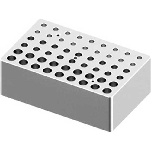 SCILOGEX 18900224 Heating Block, Used For 0.2ml, 0.5ml and 1.5/2ml Tubes, 18 Holes Each Size