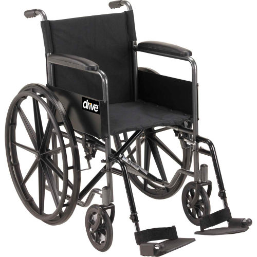 Silver Sport 1 Wheelchair with Full Arms and Swing-away Footrests, 18&quot; Seat