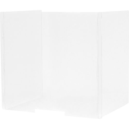 Quantum Commercial U Shaped Individual Safety Shield Desk Divider, 22"W x 20"H, Clear Acrylic
