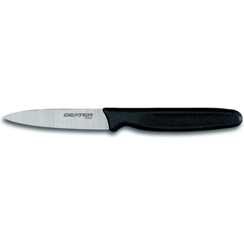 Dexter Russell 31436 - Paring Knife, High Carbon Steel, Stamped, Black Handle, 3 -1/8&quot;L