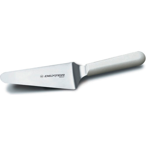 Dexter Russell 31642 - Pie Knife, High Carbon Steel, Stamped, White Handle, 4-1/2"L x 2-1/2"W