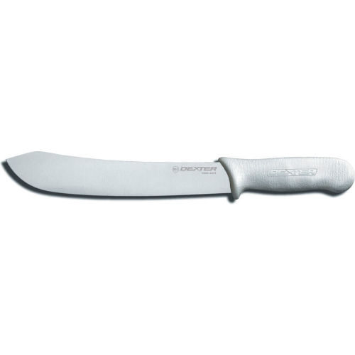 Dexter Russell 04103 - Butcher Knife, High Carbon Steel, Stamped, White Handle, 10&quot;L