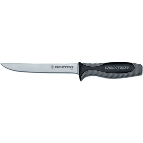 Dexter Russell 29013 - Narrow Boning Knife, High Carbon Steel, Stamped, Black/Gray Handle, 6&quot;L
