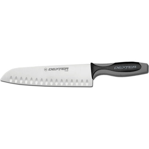 Dexter Russell 29283 - Duo-Edge Santoku Style Cook's Knife, High Carbon Steel, Stamped, 9"L