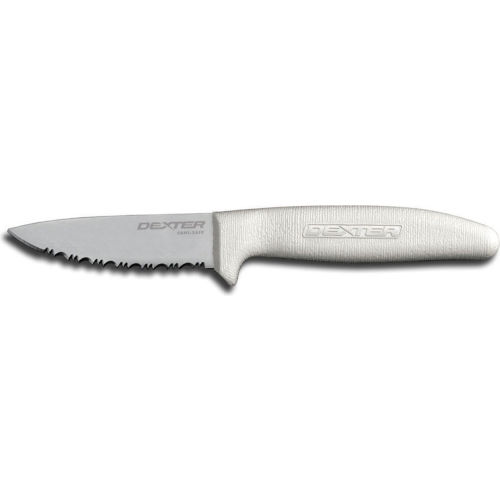 Dexter Russell 15343 - Utility/Net Knife, High Carbon Steel, White Handle, 3-1/2&quot;L
