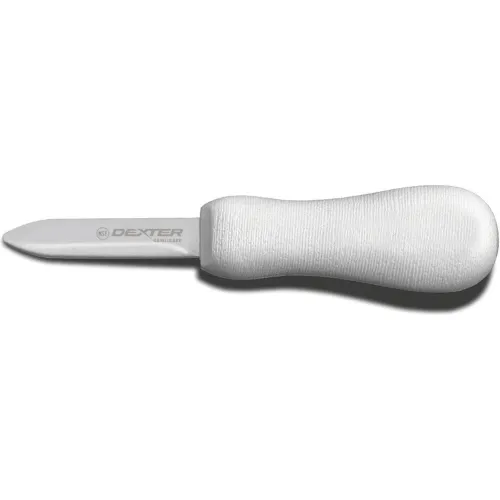 Dexter Russell 10483 - Oyster Knife, Providence Pattern, High Carbon Steel, White Handle, 2-3/4"L