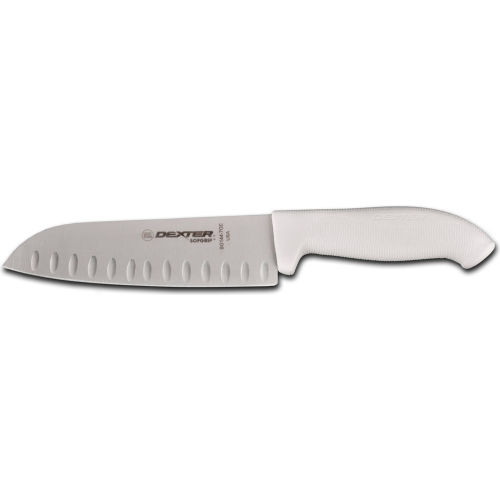 Dexter Russell 24503 - Duo-Edge Santoku Style Cook's Knife, High Carbon Steel, Stamped, 7&quot;L