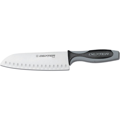 Dexter Russell 29273 - Duo-Edge Santoku Style Cook's Knife, High Carbon Steel, Stamped, 7&quot;L
