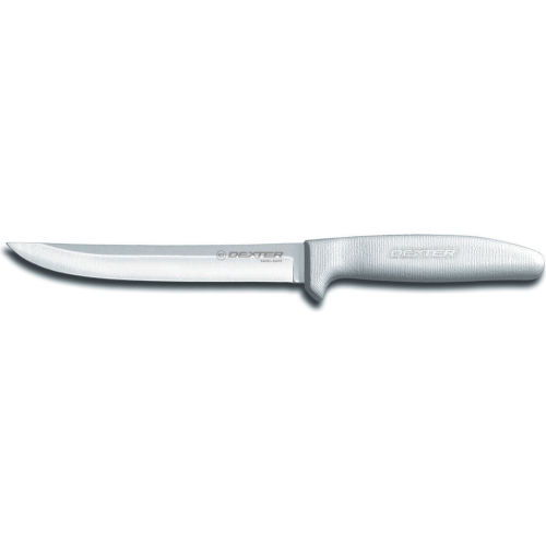 Dexter Russell 01173 - Boning Knife, Hollow-Ground High Carbon Steel, White Handle, 6&quot;L