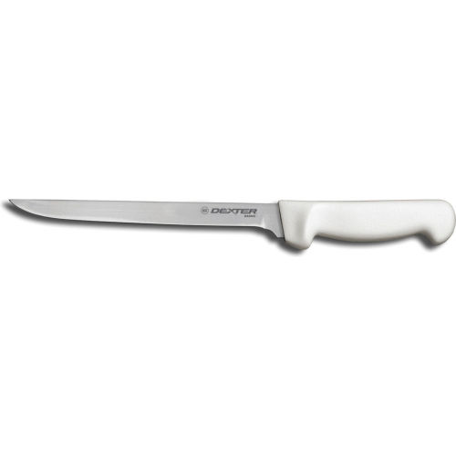 Dexter Russell 31608 - Narrow Fillet Knife, High Carbon Steel, Stamped, White Handle, 7&quot;L