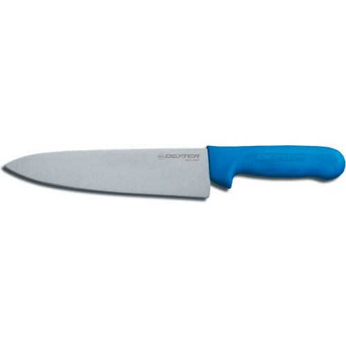 Dexter Russell 12433C - Cook's Knife, High Carbon Steel, Stamped, Blue Handle, 10&quot;L
