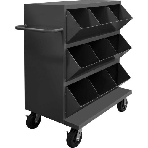 Durham Heavy Duty Steel Mobile Storage Bin MSB9-2036-95 - 9 Openings, 36"L x 24"W x 49-1/4"H