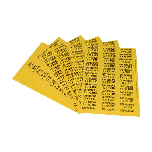 Durham Pressure Sensitive Labels 371-D806 - For Horizontal Drawer Cabinets - White Metric Cap Screws
