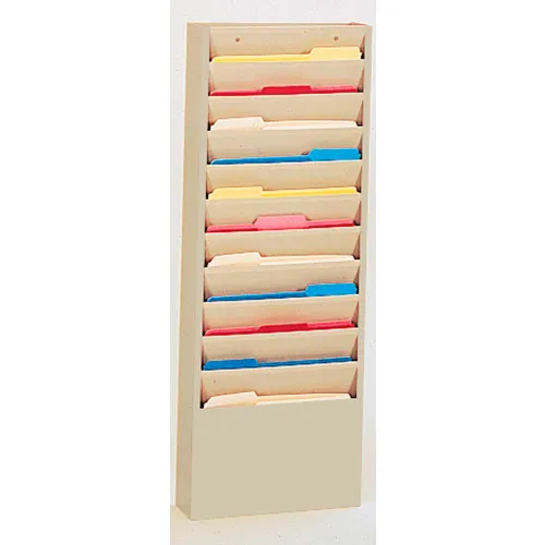 11 Pocket Medical Chart & Special Purpose Literature Rack - Tan