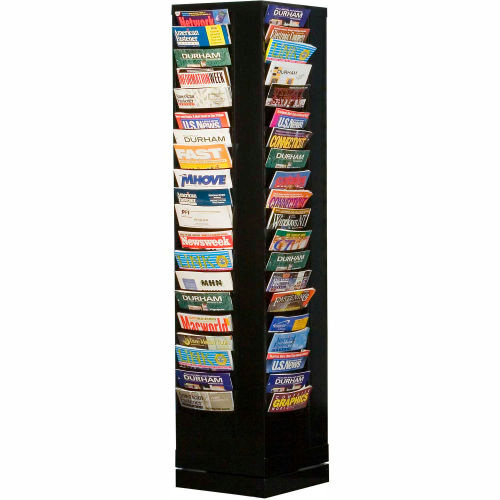 80 Pocket Rotary Literature Rack - Black