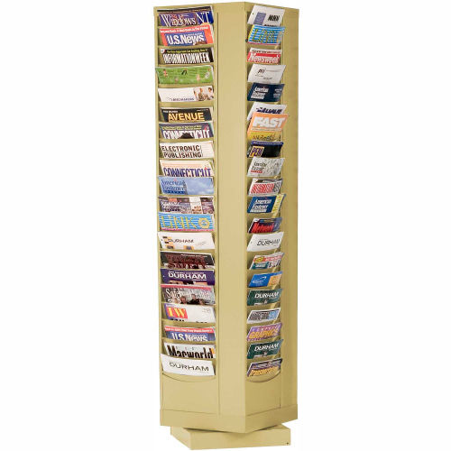 80 Pocket Rotary Literature Rack - Tan